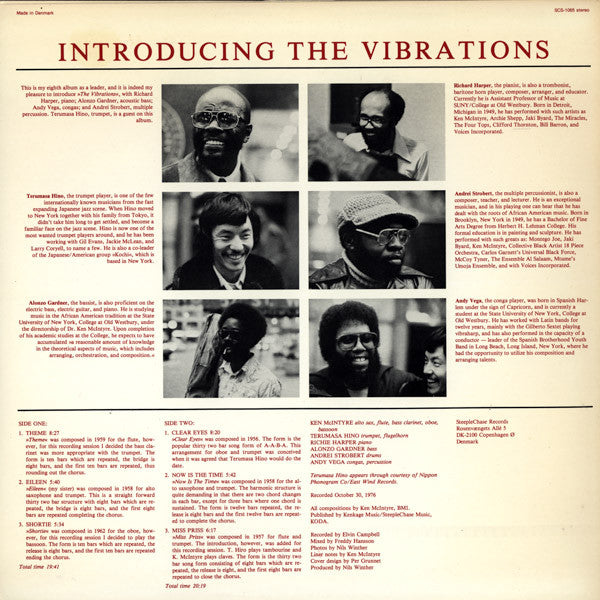 Ken McIntyre Sextet Featuring Terumasa Hino : Introducing The Vibrations (LP, Album)