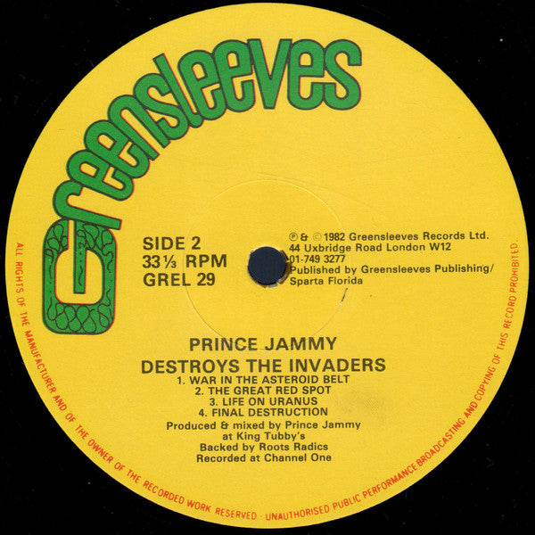 Prince Jammy : Prince Jammy Destroys The Invaders... (LP, Album)