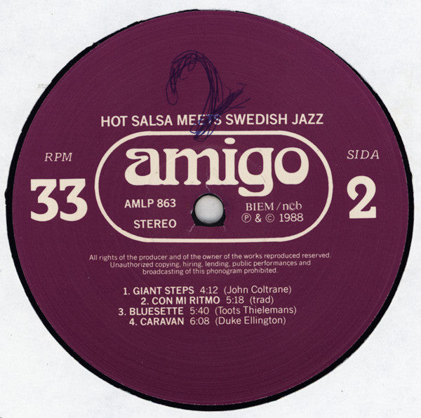 Hot Salsa ~ Hot Salsa Meets Swedish Jazz (Vinyl) - Djungel & Jazz