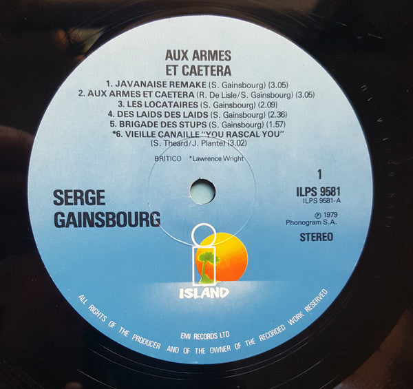 Gainsbourg* : Aux Armes Et Cætera (LP, Album)