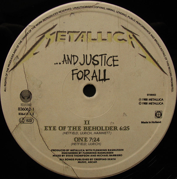 Metallica ~ ...And Justice For All (Vinyl) - Djungel & Jazz