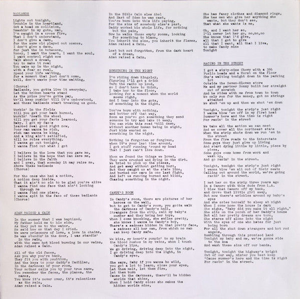 Bruce Springsteen ~ Darkness On The Edge Of Town (Vinyl) - Djungel & Jazz