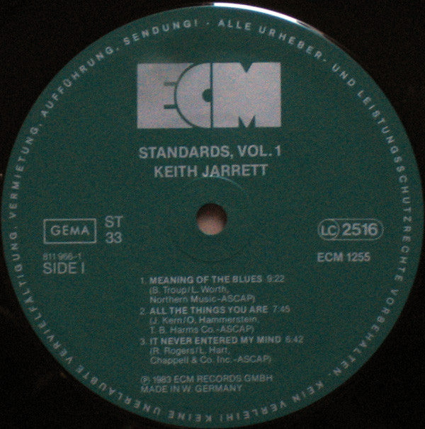 Keith Jarrett, Gary Peacock, Jack DeJohnette ~ Standards, Vol. 1 (Vinyl) - Djungel & Jazz