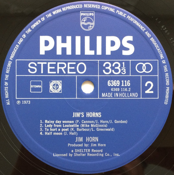 Jim Horn ~ Jim's Horns (Vinyl) - Djungel & Jazz