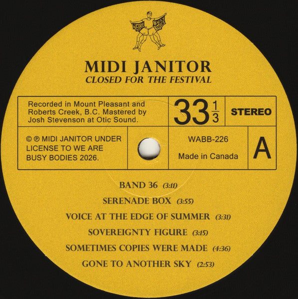 MIDI Janitor ~ Closed For The Festival (Vinyl) - Djungel & Jazz