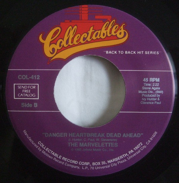 The Marvelettes ~ I'll Keep Holding On / Danger Heartbreak Dead Ahead (Vinyl) - Djungel & Jazz