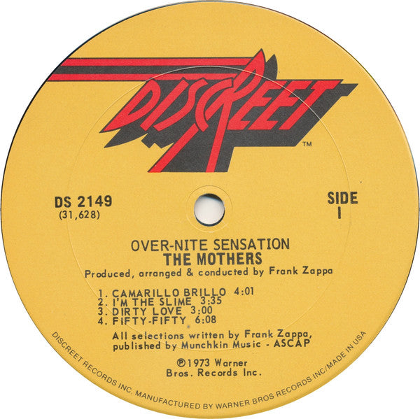 The Mothers : Over-Nite Sensation (LP, Album)