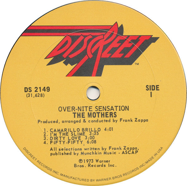 The Mothers ~ Over-Nite Sensation (Vinyl) - Djungel & Jazz