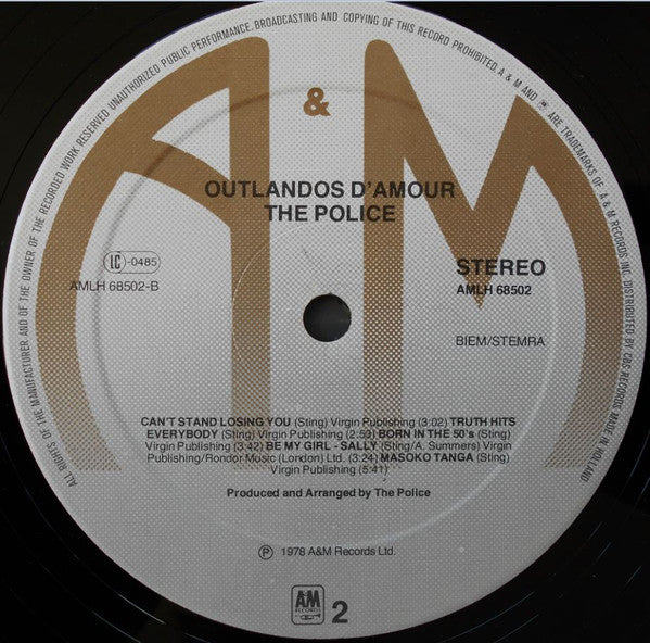 The Police ~ Outlandos D'Amour (Vinyl) - Djungel & Jazz