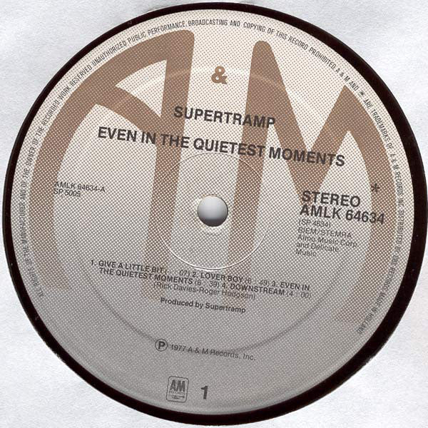 Supertramp : Even In The Quietest Moments... (LP, Album)
