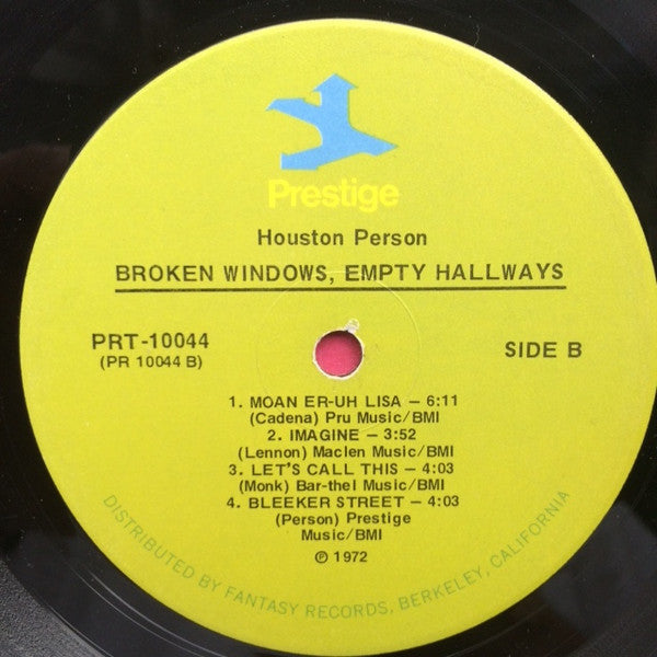 Houston Person ~ Broken Windows, Empty Hallways (Vinyl) - Djungel & Jazz