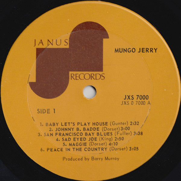 Mungo Jerry ~ Mungo Jerry (Vinyl) - Djungel & Jazz