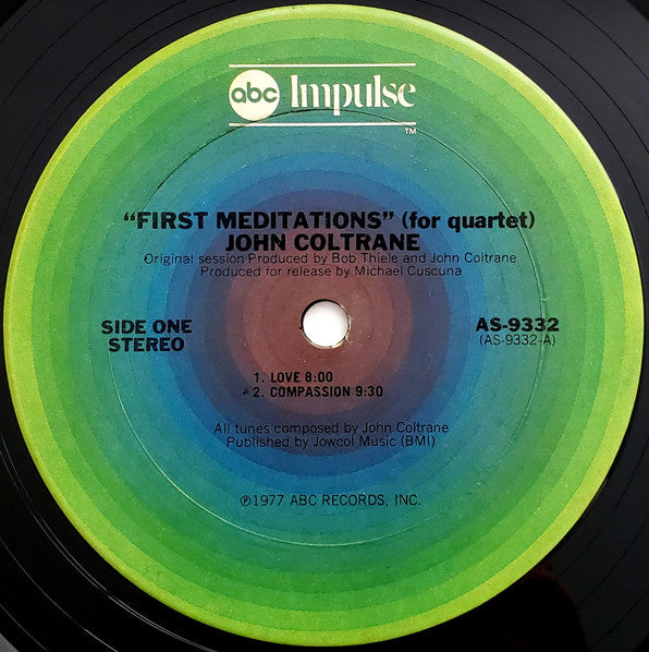 John Coltrane ~ First Meditations (For Quartet) (Vinyl) - Djungel & Jazz