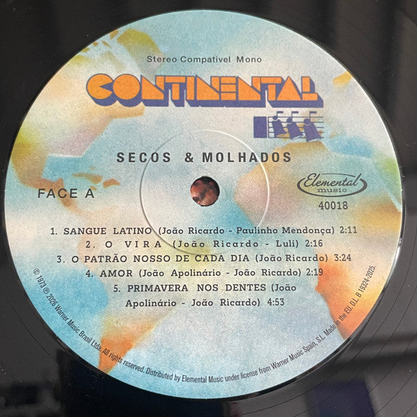 Secos & Molhados : Secos & Molhados (LP, Album, RE, 180)