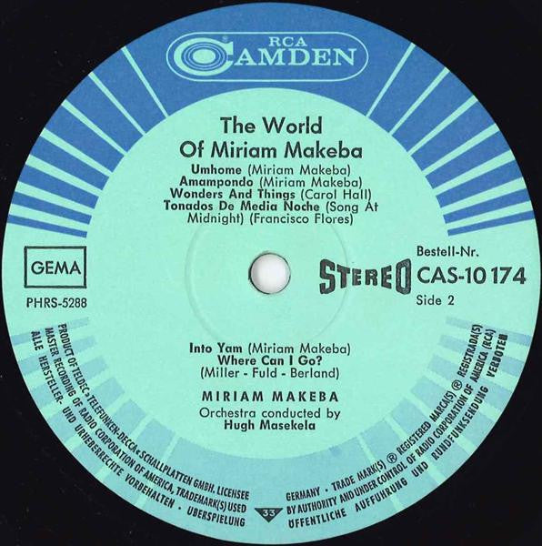 Miriam Makeba ~ The World Of Miriam Makeba (Vinyl) - Djungel & Jazz