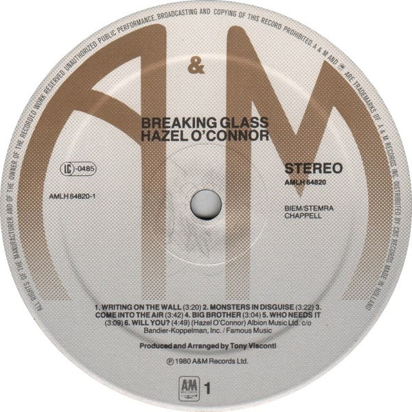 Hazel O'Connor ~ Breaking Glass (Vinyl) - Djungel & Jazz