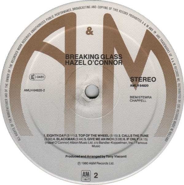 Hazel O'Connor ~ Breaking Glass (Vinyl) - Djungel & Jazz