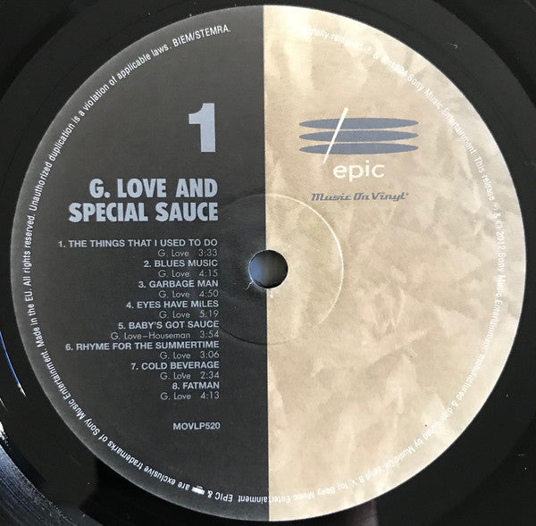 G. Love & Special Sauce ~ G. Love & Special Sauce (Vinyl) - Djungel & Jazz