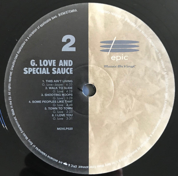 G. Love & Special Sauce ~ G. Love & Special Sauce (Vinyl) - Djungel & Jazz