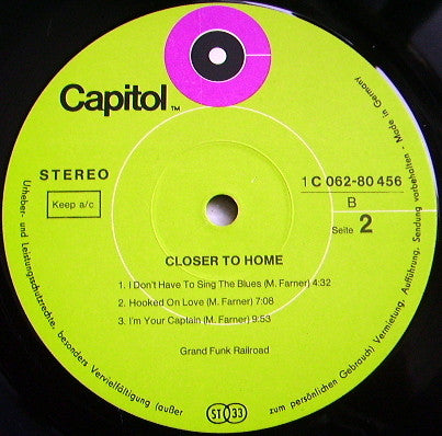 Grand Funk Railroad ~ Closer To Home (Vinyl) - Djungel & Jazz