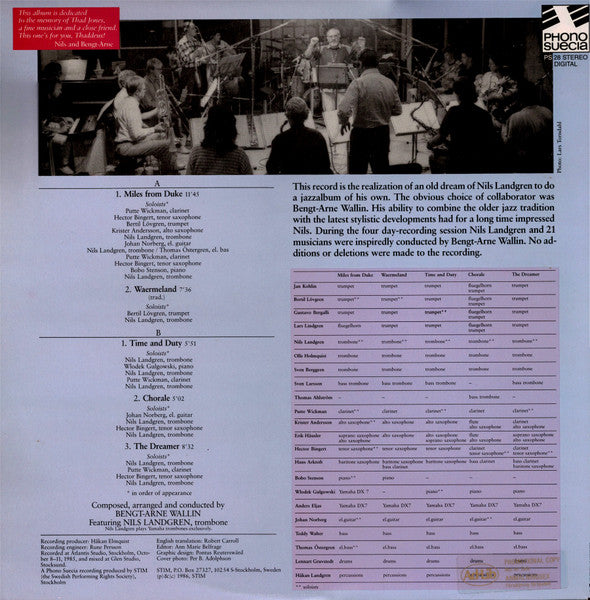 Bengt-Arne Wallin, Nils Landgren ~ Miles From Duke (Vinyl) - Djungel & Jazz