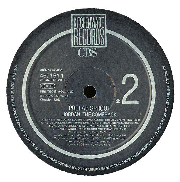 Prefab Sprout ~ Jordan: The Comeback (Vinyl) - Djungel & Jazz
