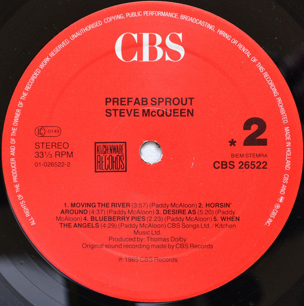 Prefab Sprout ~ Steve McQueen (Vinyl) - Djungel & Jazz