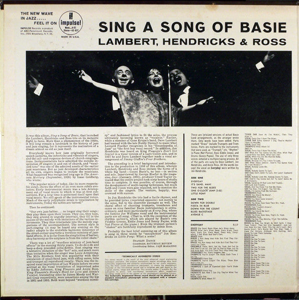 Lambert, Hendricks & Ross ~ Sing A Song Of Basie (Vinyl) - Djungel & Jazz