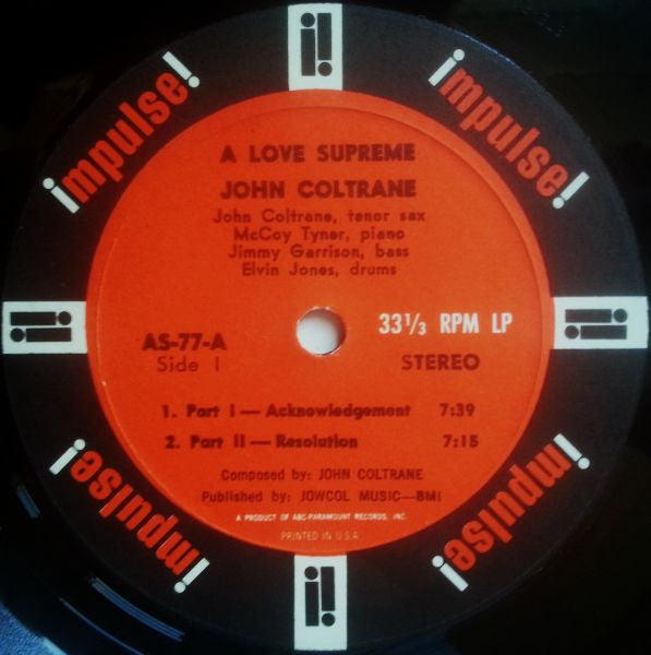 John Coltrane ~ A Love Supreme (Vinyl) - Djungel & Jazz