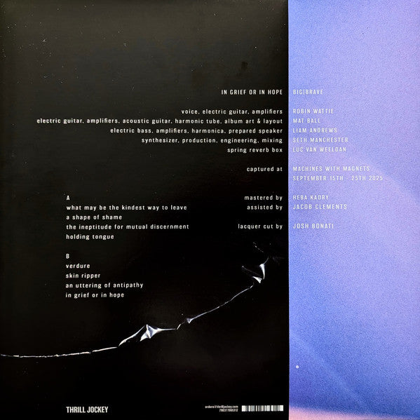 Big Brave : In Grief Or In Hope (LP, Album, Ltd, Nor)