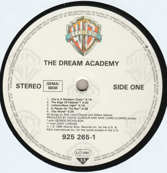 The Dream Academy ~ The Dream Academy (Vinyl) - Djungel & Jazz