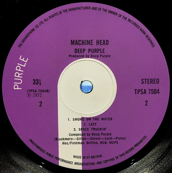 Deep Purple ~ Machine Head (Vinyl) - Djungel & Jazz