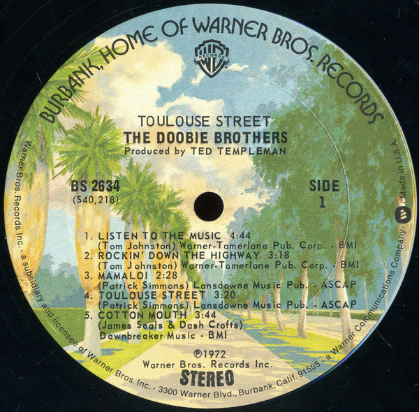 The Doobie Brothers ~ Toulouse Street (Vinyl) - Djungel & Jazz