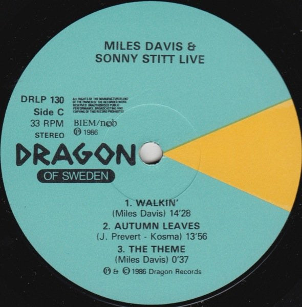 Miles Davis & Sonny Stitt ~ Live In Stockholm 1960 (Vinyl) - Djungel & Jazz