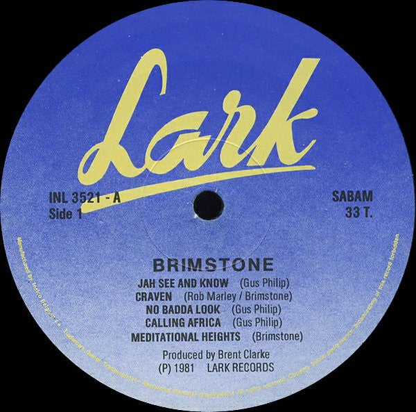 Brimstone (3) : Jah See And Know (LP, Album)