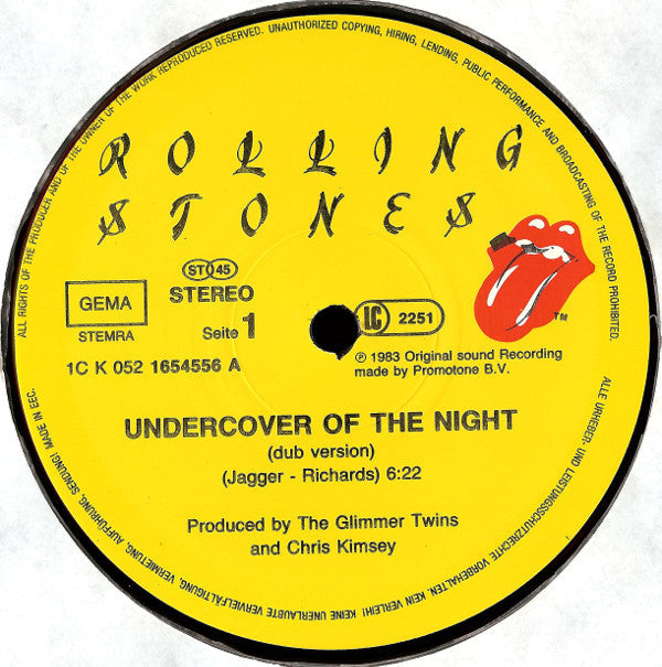 Rolling Stones* : Undercover Of The Night (Extended Cheeky Mix) (12")