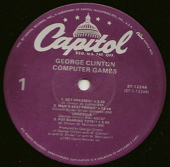 George Clinton : Computer Games (LP, Album, Win)