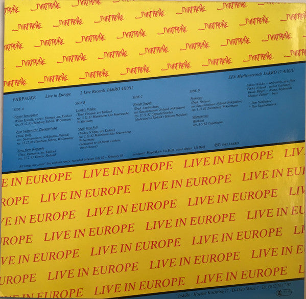 Piirpauke ~ Live In Europe (Vinyl) - Djungel & Jazz