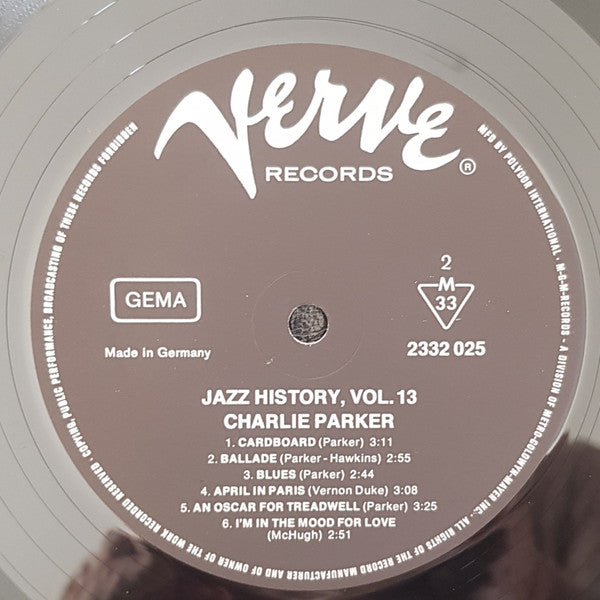 Charlie Parker ~ Jazz-History Vol. 13 (Vinyl) - Djungel & Jazz