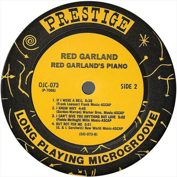 Red Garland With Paul Chambers And Art Taylor ~ Red Garland's Piano (Vinyl) - Djungel & Jazz