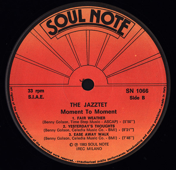 The Jazztet ~ Moment To Moment (Vinyl) - Djungel & Jazz