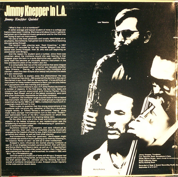 Jimmy Knepper Quintet ~ Jimmy Knepper In L.A. (Vinyl) - Djungel & Jazz