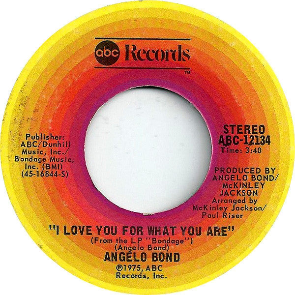 Angelo Bond ~ Eve / I Love You For What You Are (Vinyl) - Djungel & Jazz