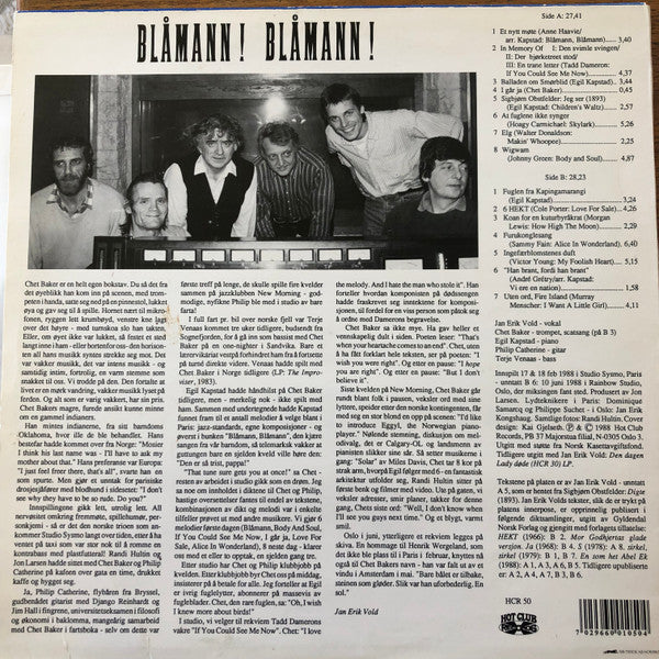 Jan Erik Vold Og Chet Baker ~ Blåmann! Blåmann! (Vinyl) - Djungel & Jazz