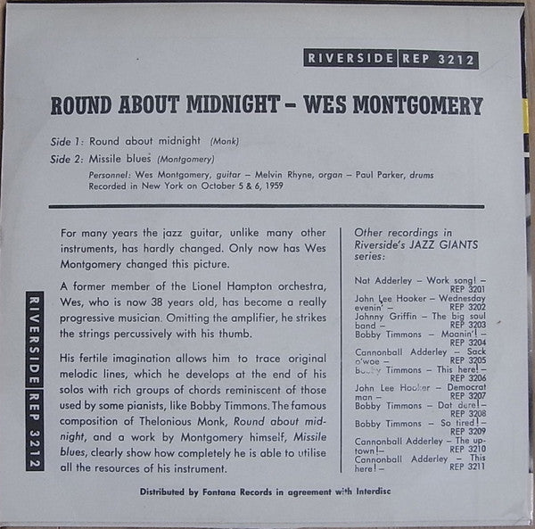 Wes Montgomery ~ Round About Midnight (Vinyl) - Djungel & Jazz