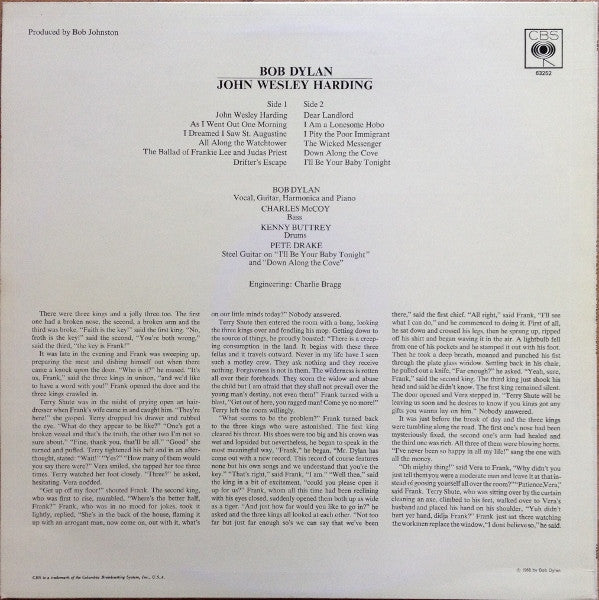 Bob Dylan ~ John Wesley Harding (Vinyl) - Djungel & Jazz