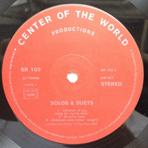 Center Of The World ~ Solos & Duets. Volume 7 (Vinyl) - Djungel & Jazz