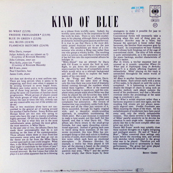 Miles Davis ~ Kind Of Blue (Vinyl) - Djungel & Jazz