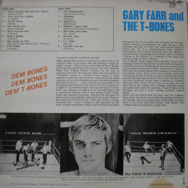 The T-Bones (2) With Gary Farr (2) : Dem Bones Dem Bones Dem T-Bones (LP, Comp)