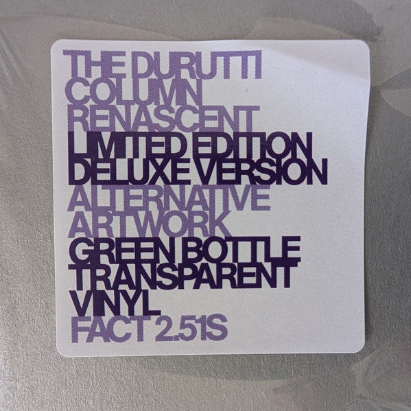 The Durutti Column : Renascent (LP, Album, Dlx, Ltd, Gre)